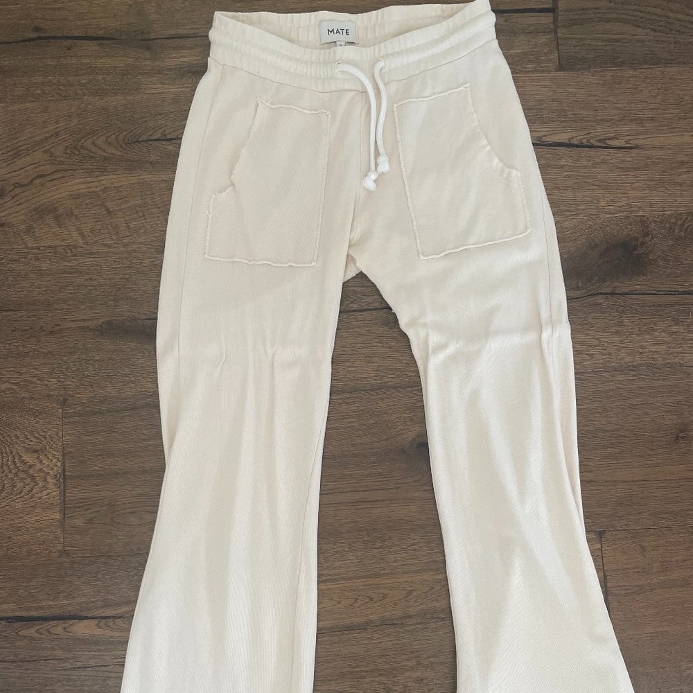 Mate the Label The Edin Crop Sweatpant / Bone - SMALL